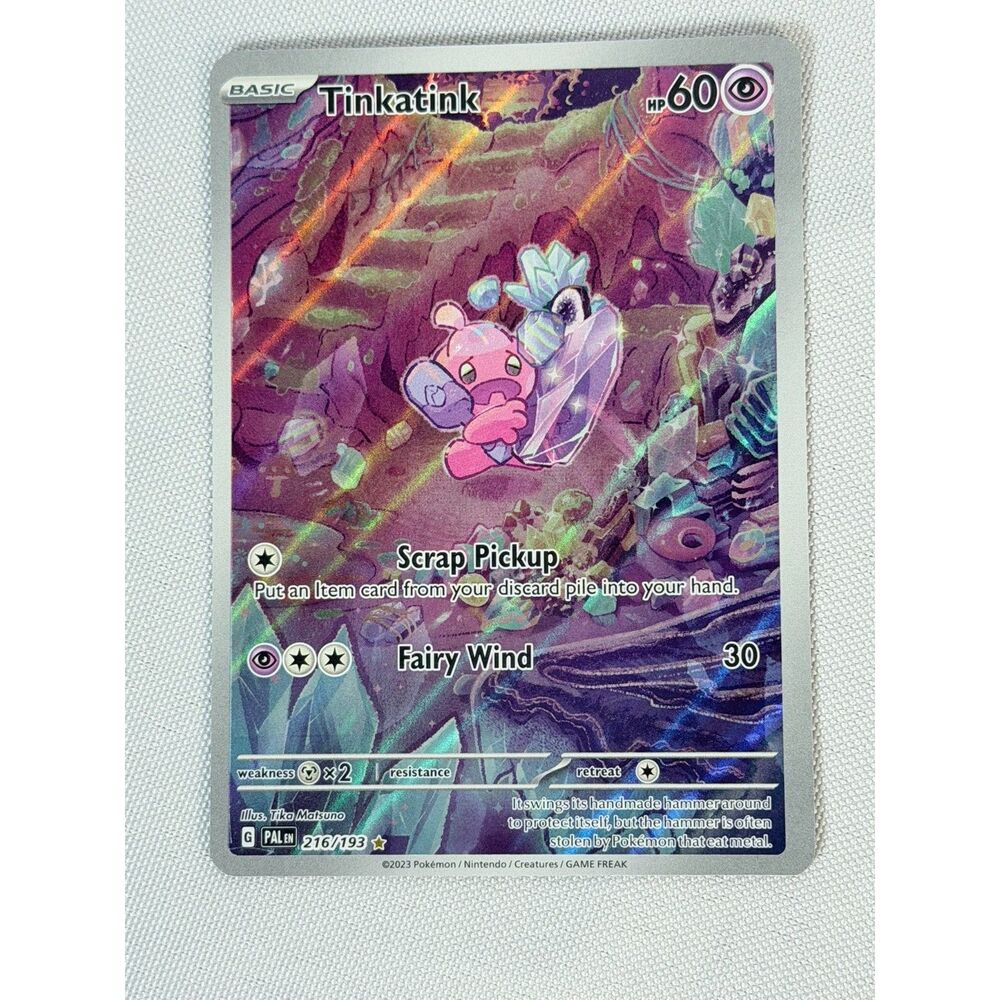 Tinkatink Holo Illustration Rare SV02: Paldea Evolved 216/193 NM Pokemon